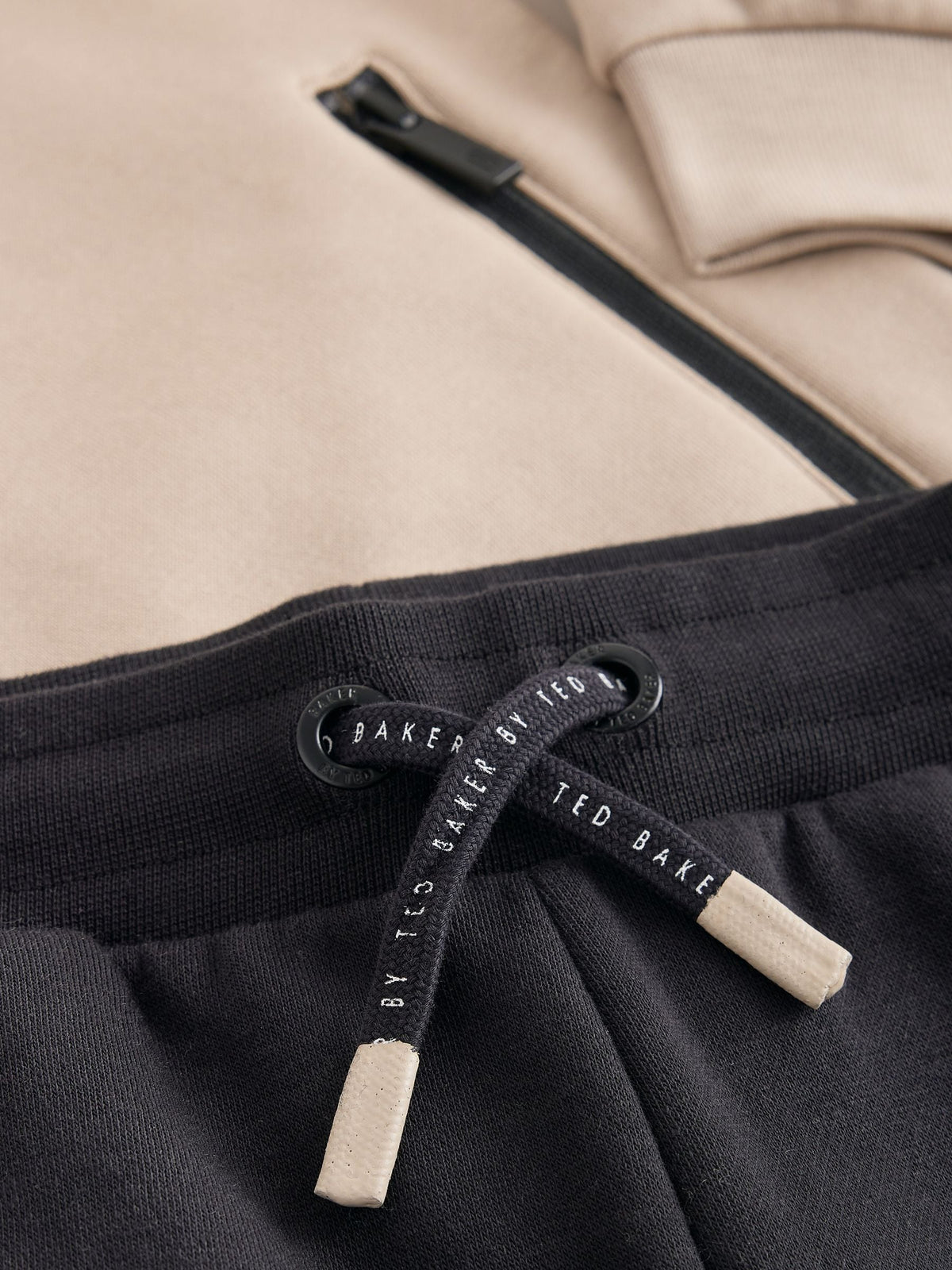 Baker by Ted Baker Stone/Black Oversized Sweatshirt and Cargo Joggers Set 2 Piece - image 12