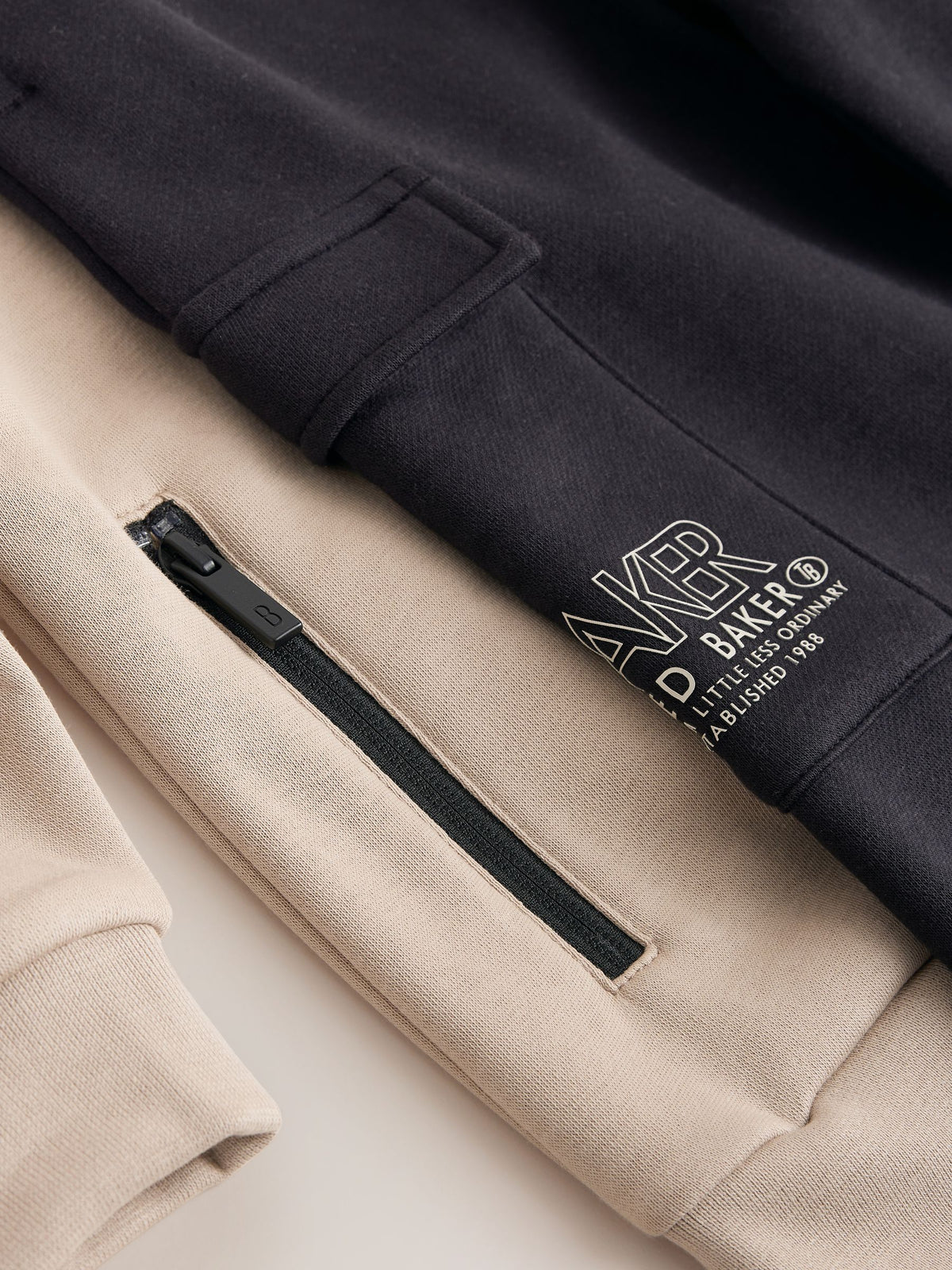 Baker by Ted Baker Stone/Black Oversized Sweatshirt and Cargo Joggers Set 2 Piece - image 13
