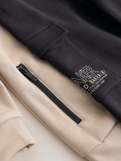 Baker by Ted Baker Stone/Black Oversized Sweatshirt and Cargo Joggers Set 2 Piece - image 13