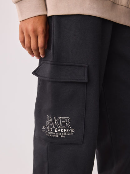 Baker by Ted Baker Stone/Black Oversized Sweatshirt and Cargo Joggers Set 2 Piece - image 4