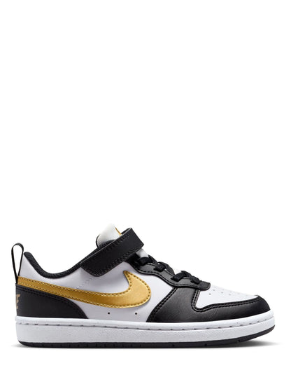 Nike Black/White Gold Junior Court Borough Low Recraft Trainers - image 1