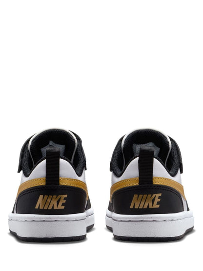 Nike Black/White Gold Junior Court Borough Low Recraft Trainers - image 4