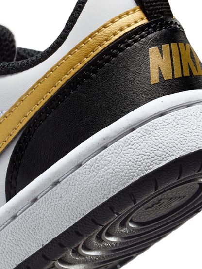 Nike Black/White Gold Junior Court Borough Low Recraft Trainers - image 8