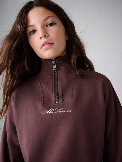smALLSAINTS Brown Script Funnel Neck Sweater and Wide Leg Joggers Set - image 6