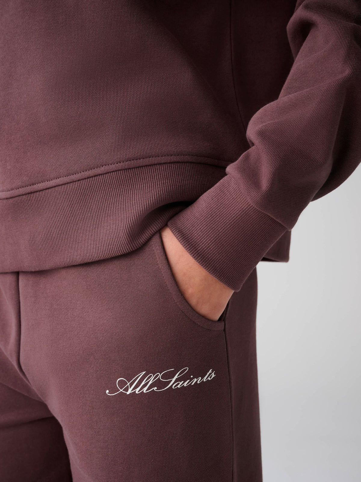 smALLSAINTS Brown Script Funnel Neck Sweater and Wide Leg Joggers Set - image 7