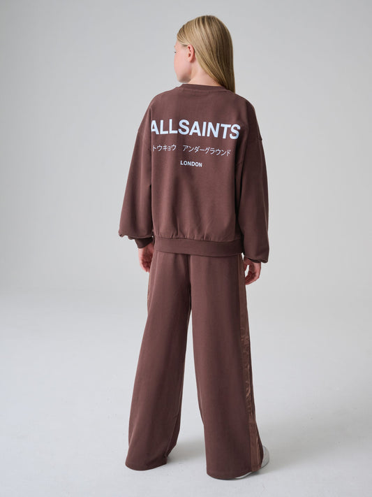 smALLSAINTS Brown Underground Satin Panel Sweatshirt and Joggers Set - image 2