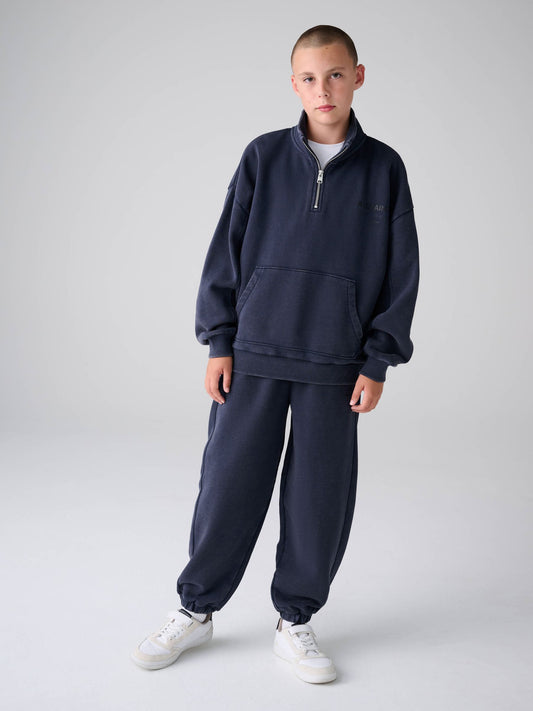 smALLSAINTS Navy Underground Funnel Neck Sweater and Joggers Set - image 1