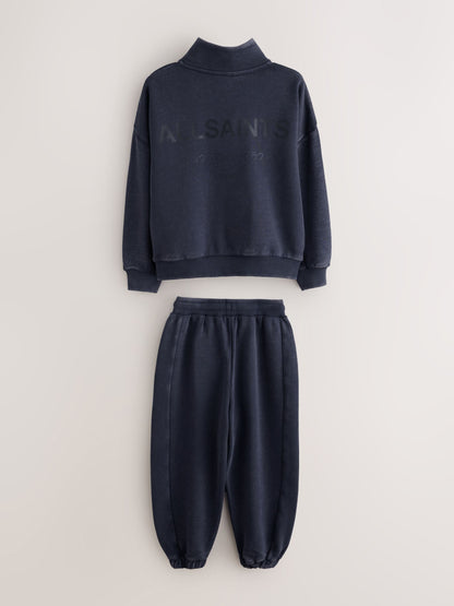smALLSAINTS Navy Underground Funnel Neck Sweater and Joggers Set - image 10