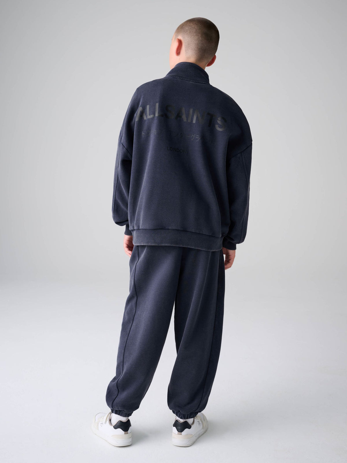 smALLSAINTS Navy Underground Funnel Neck Sweater and Joggers Set - image 4