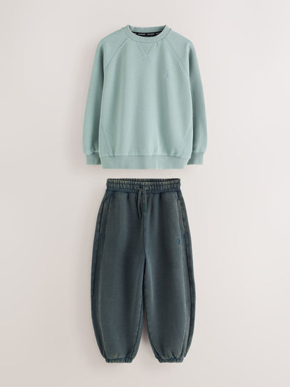 smALLSAINTS Blue Ramscull Washed Sweatshirt and Jogger Set - image 9