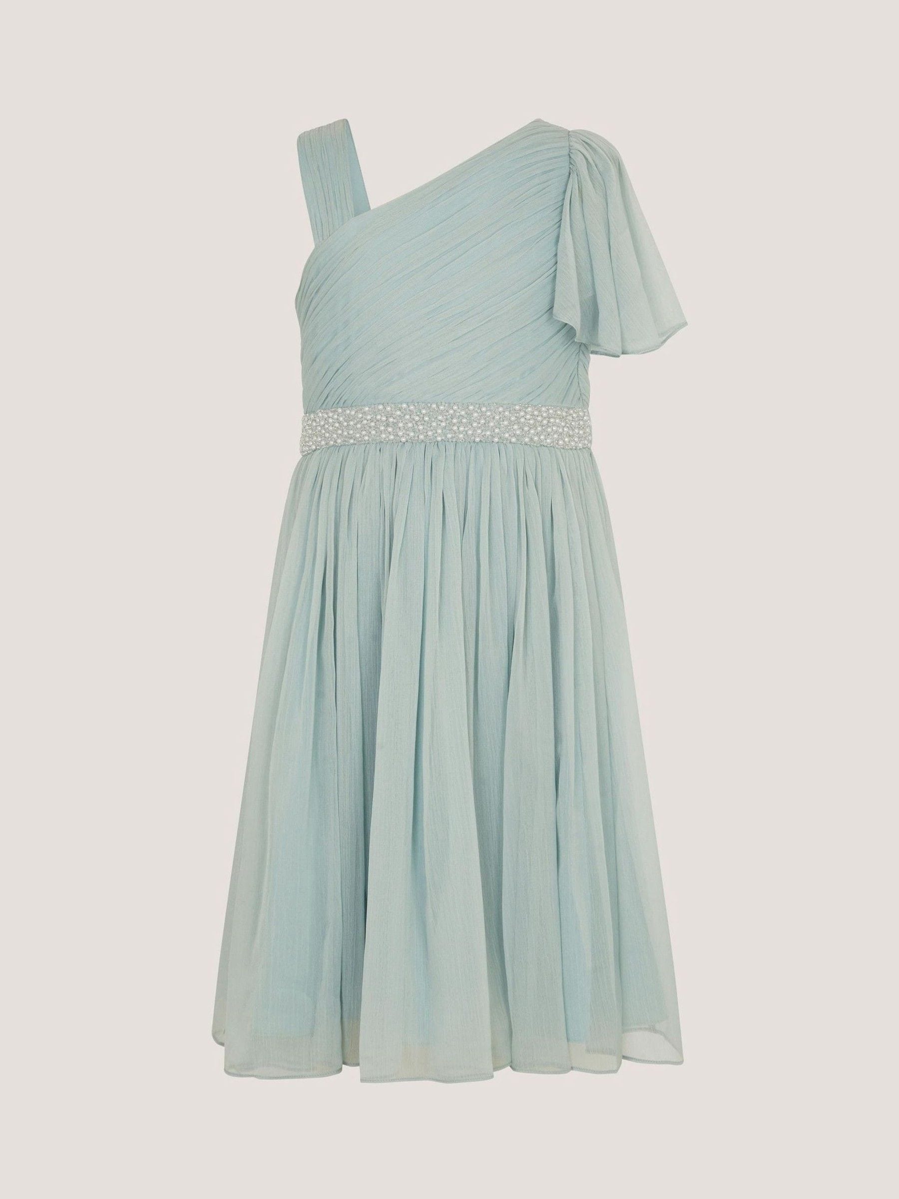 Monsoon Green Amalthea Asymmetrical Embellished Party Dress image 2