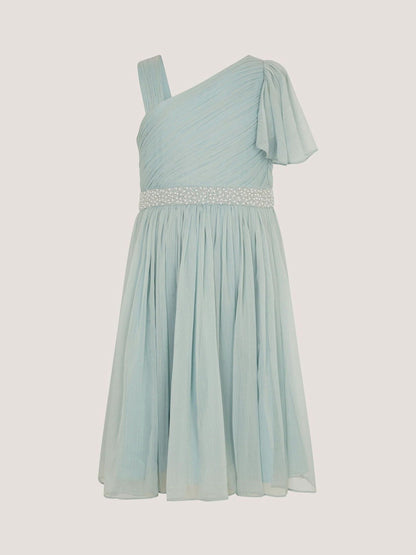 Monsoon Green Amalthea Asymmetrical Embellished Party Dress image 2