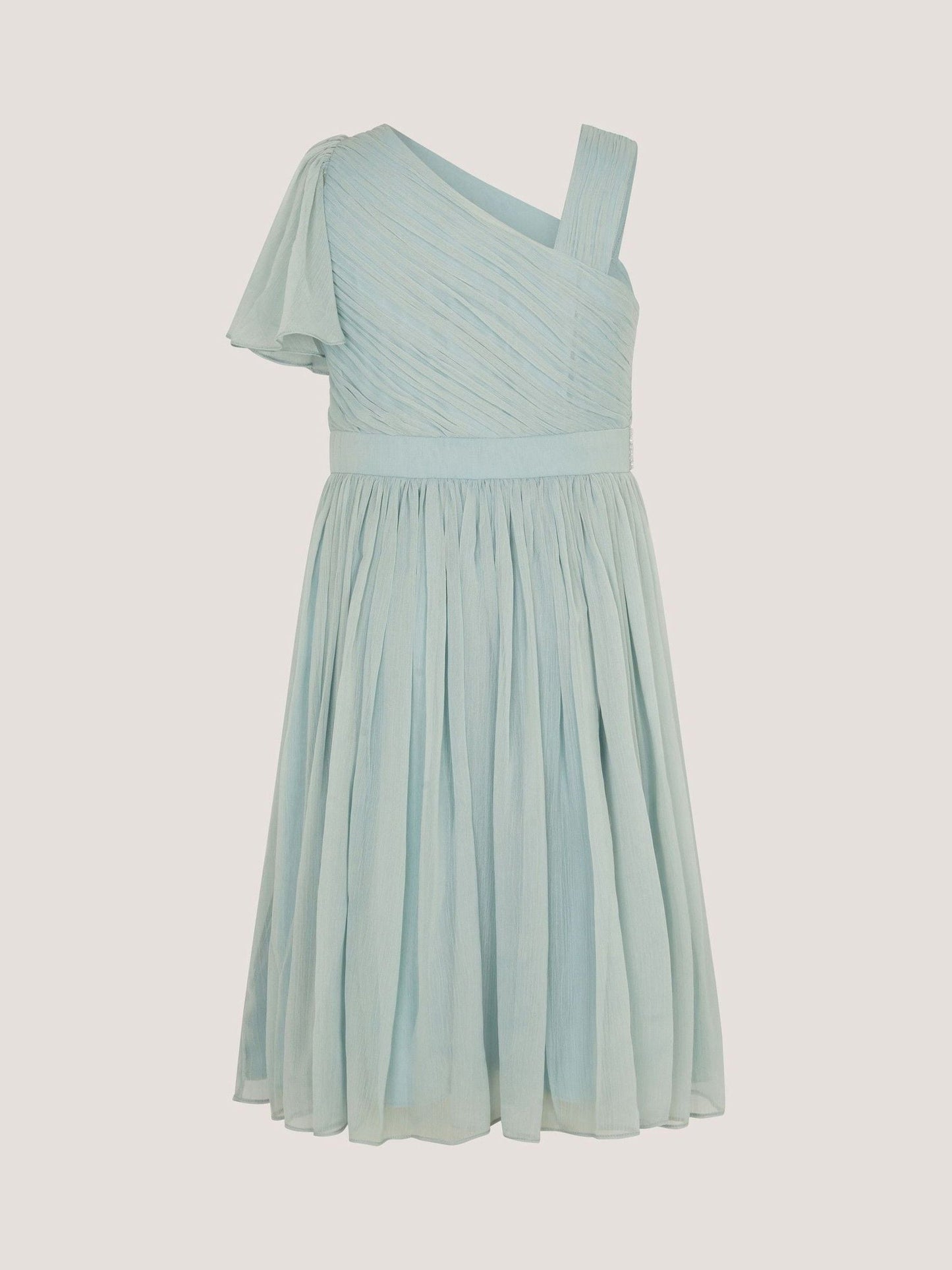 Monsoon Green Amalthea Asymmetrical Embellished Party Dress image 3