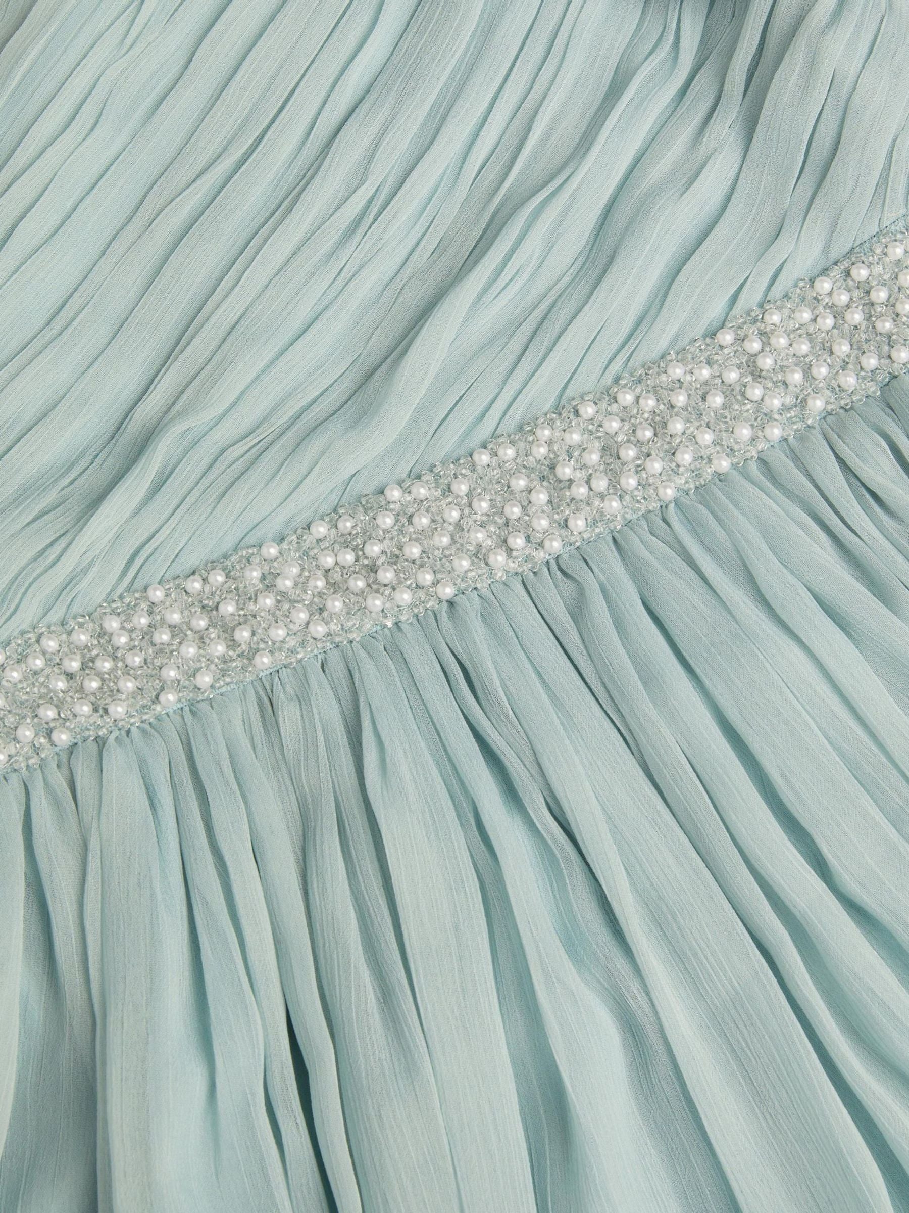 Monsoon Green Amalthea Asymmetrical Embellished Party Dress image 4
