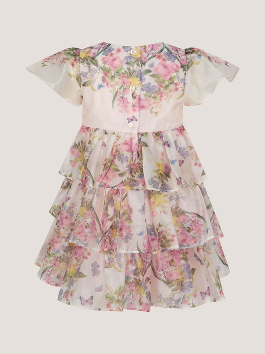 Monsoon Pink Baby Botanical Print Tiered Party Dress image 2