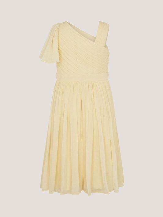 Monsoon Yellow Amalthea Asymmetrical Embellished Party Dress image 2