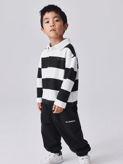 smALLSAINTS Black/White Striped Rugby Top And Joggers Set - image 1