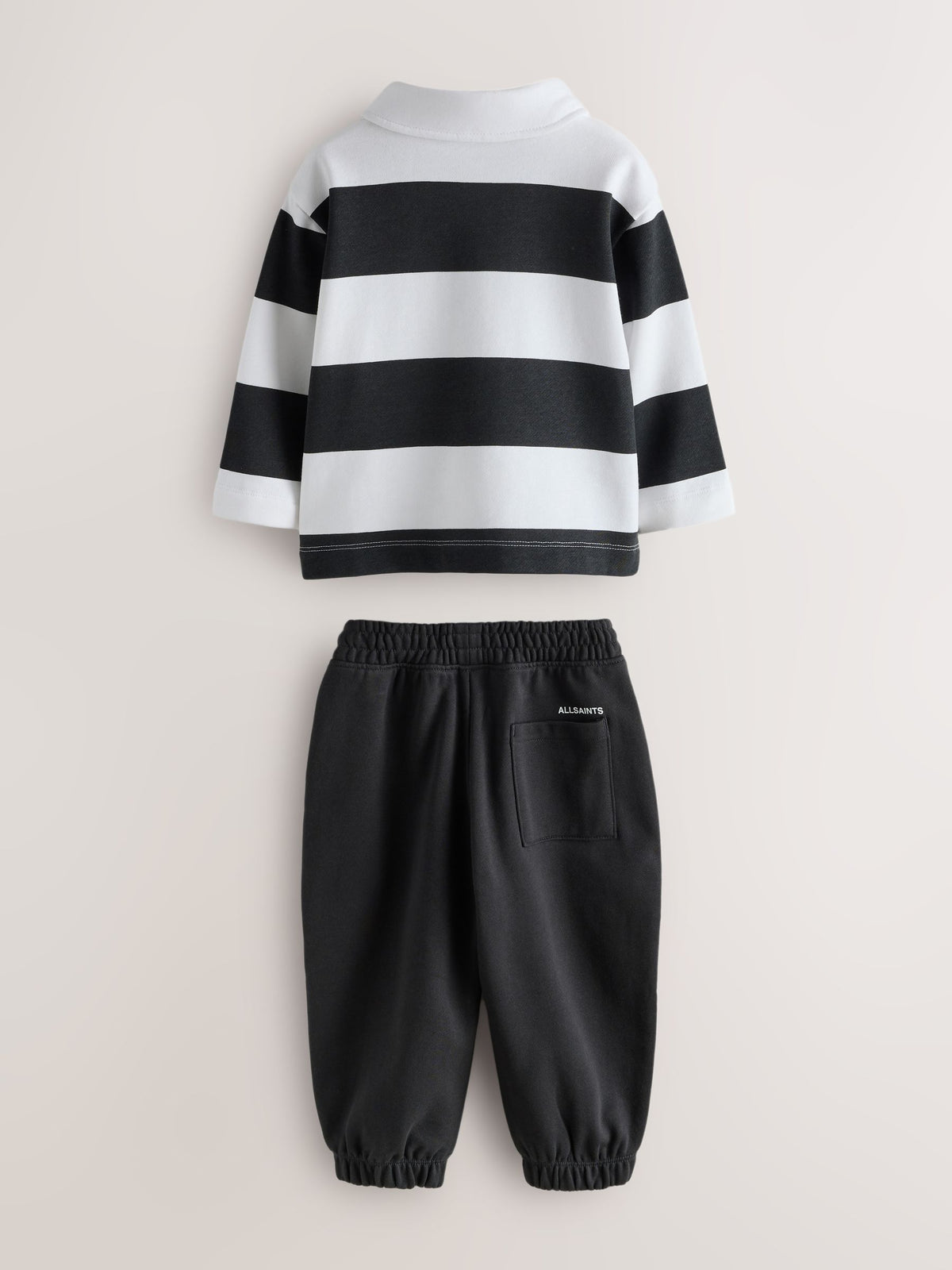 smALLSAINTS Black/White Striped Rugby Top And Joggers Set - image 8