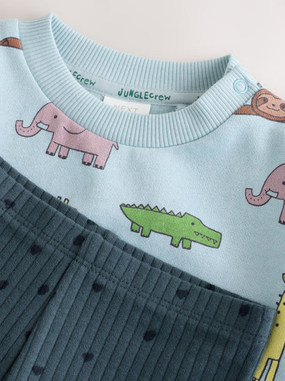 Blue Safari Baby Sweatshirt and Leggings Set (0mths-2yrs) - image 7