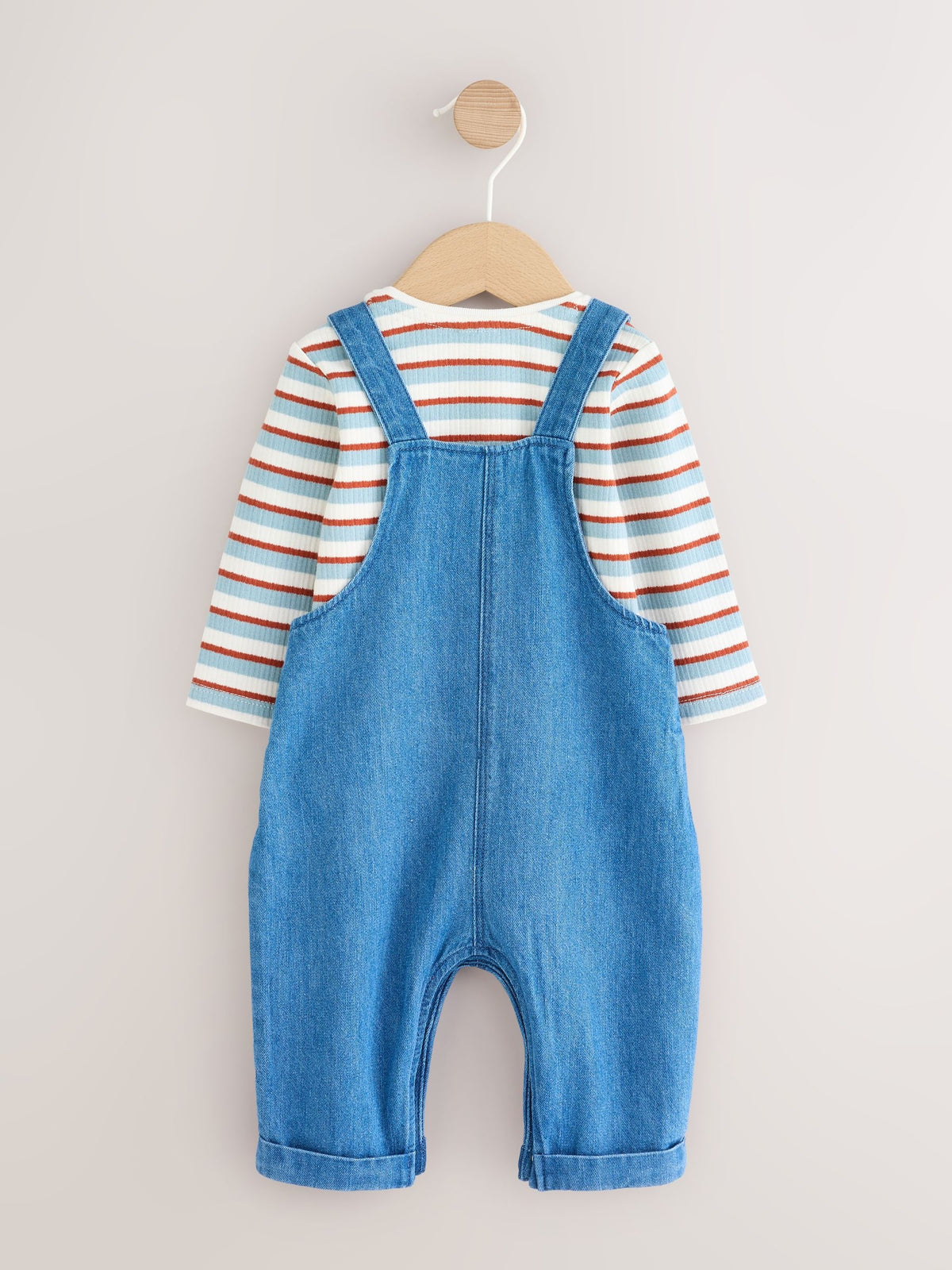 Dsiney Kidz - Blue Milk Club Denim Dungaree and Textured Bodysuit Baby Set (0mths-2yrs) image 2