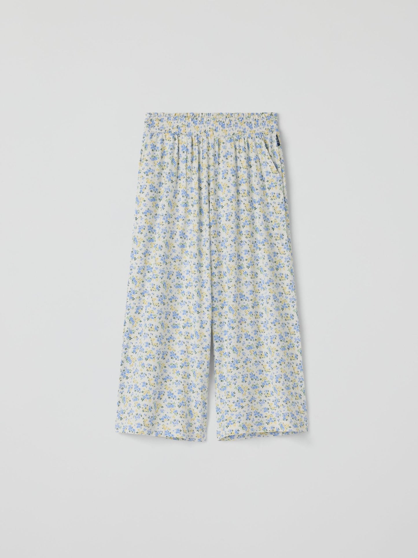 Polarn O. Pyret Blue Floral Wide Leg Trousers image 1