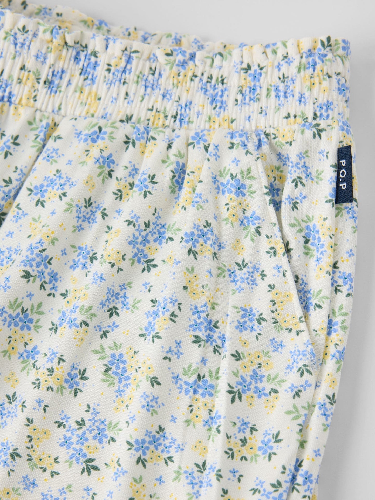 Polarn O. Pyret Blue Floral Wide Leg Trousers image 2