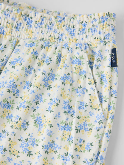 Polarn O. Pyret Blue Floral Wide Leg Trousers image 2