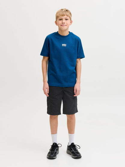Dsiney Kidz - JACK & JONES Junior Black Relaxed Fit Cargo Shorts image 4