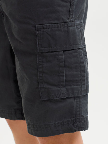 Dsiney Kidz - JACK & JONES Junior Black Relaxed Fit Cargo Shorts image 6