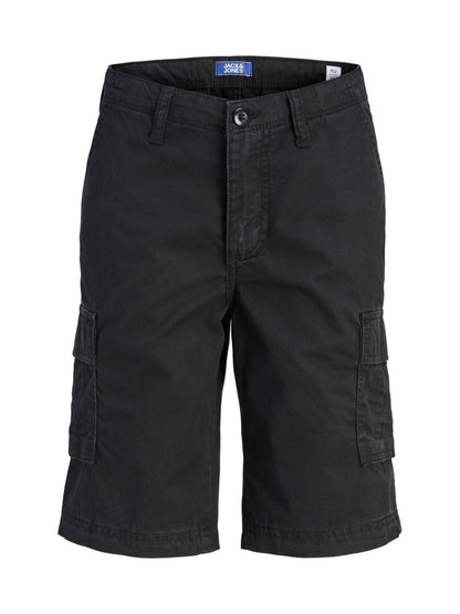 Dsiney Kidz - JACK & JONES Junior Black Relaxed Fit Cargo Shorts image 7