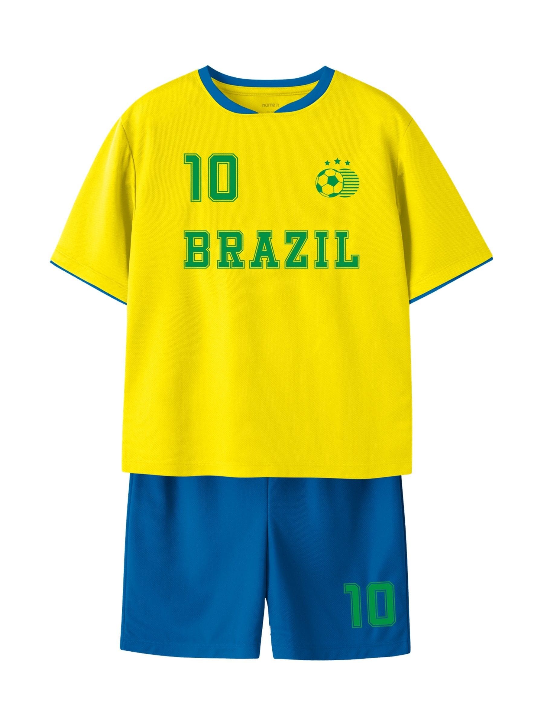 Dsiney Kidz - Name It Yellow Brazil Kids Football Kit image 1