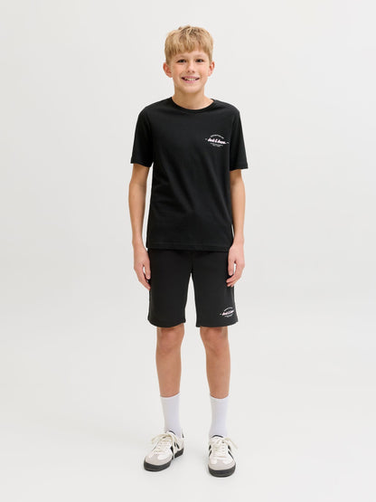 Dsiney Kidz - JACK & JONES JUNIOR Black T-Shirt And Shorts Set image 3
