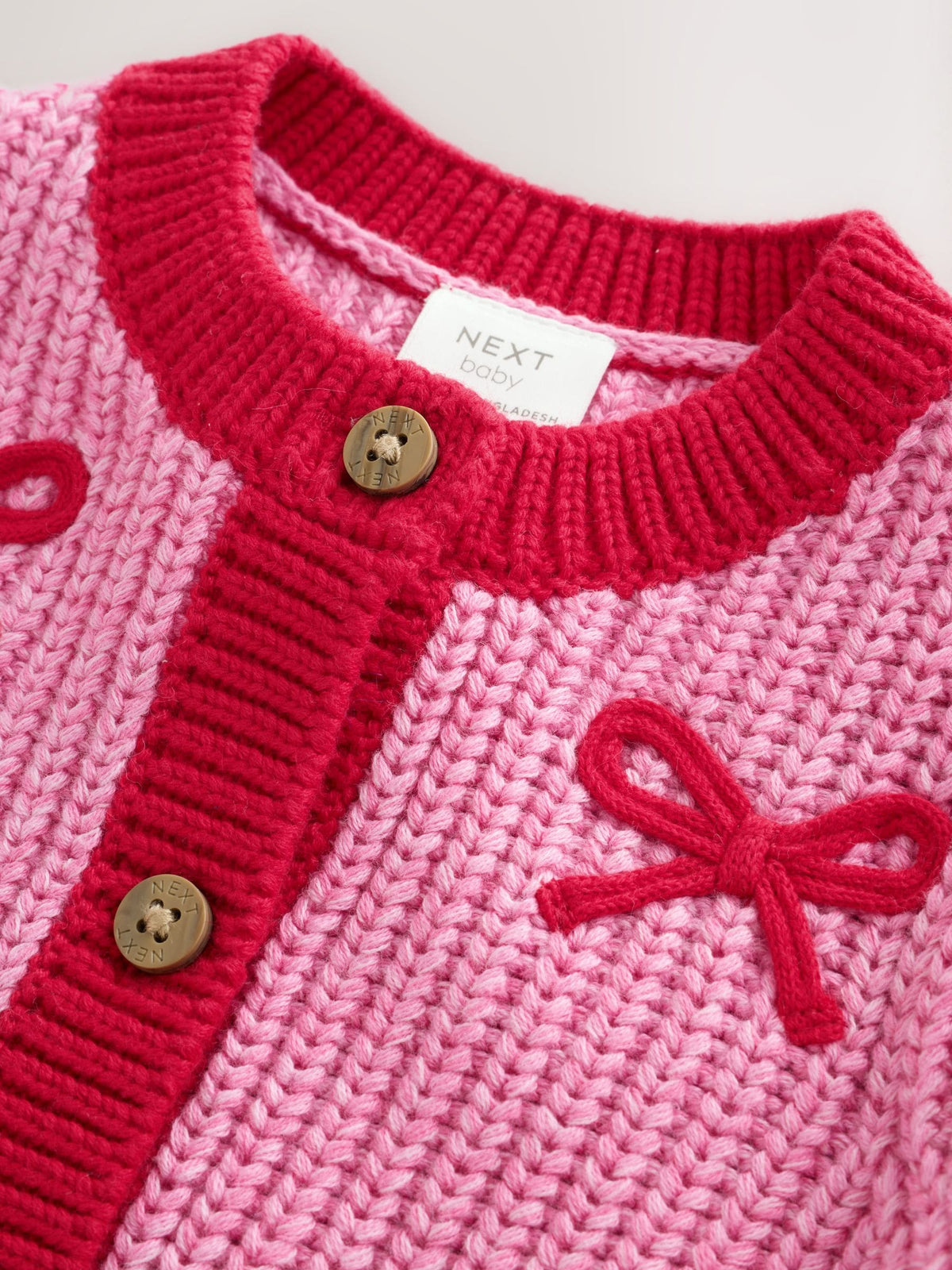 Dsiney Kidz - Pink and Red My First Christmas Baby Cardigan (0-18mths) image 7