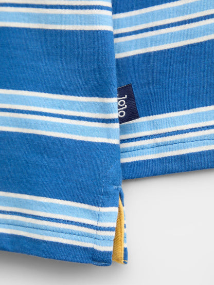 JoJo Maman Bébé Blue Taco Badge Striped Top - image 4
