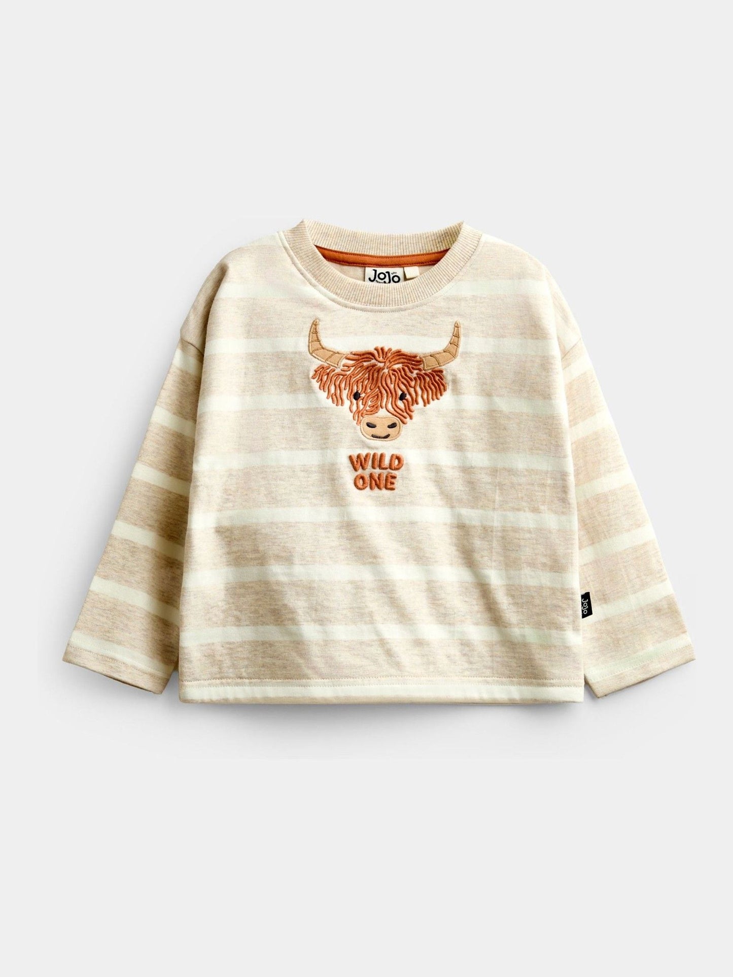 Dsiney Kidz - JoJo Maman Bébé Natural Highland Cow Embroidered Top image 1
