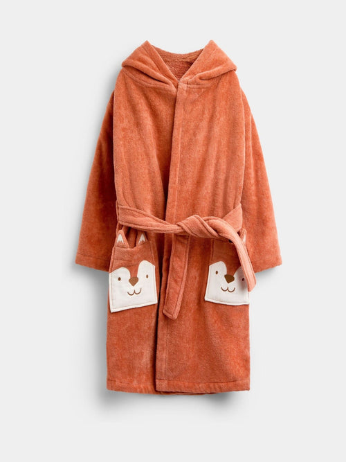 Dsiney Kidz - JoJo Maman Bébé Orange Fox Towelling Robe image 1