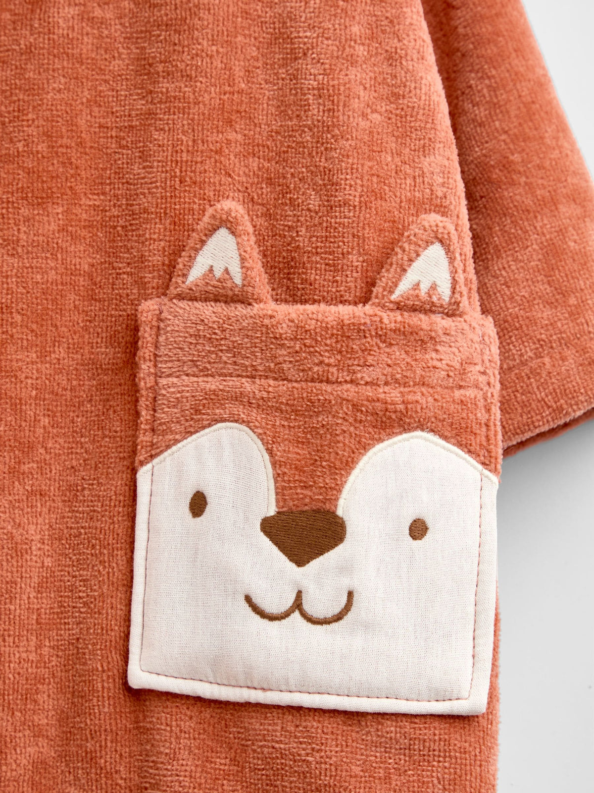 Dsiney Kidz - JoJo Maman Bébé Orange Fox Towelling Robe image 4