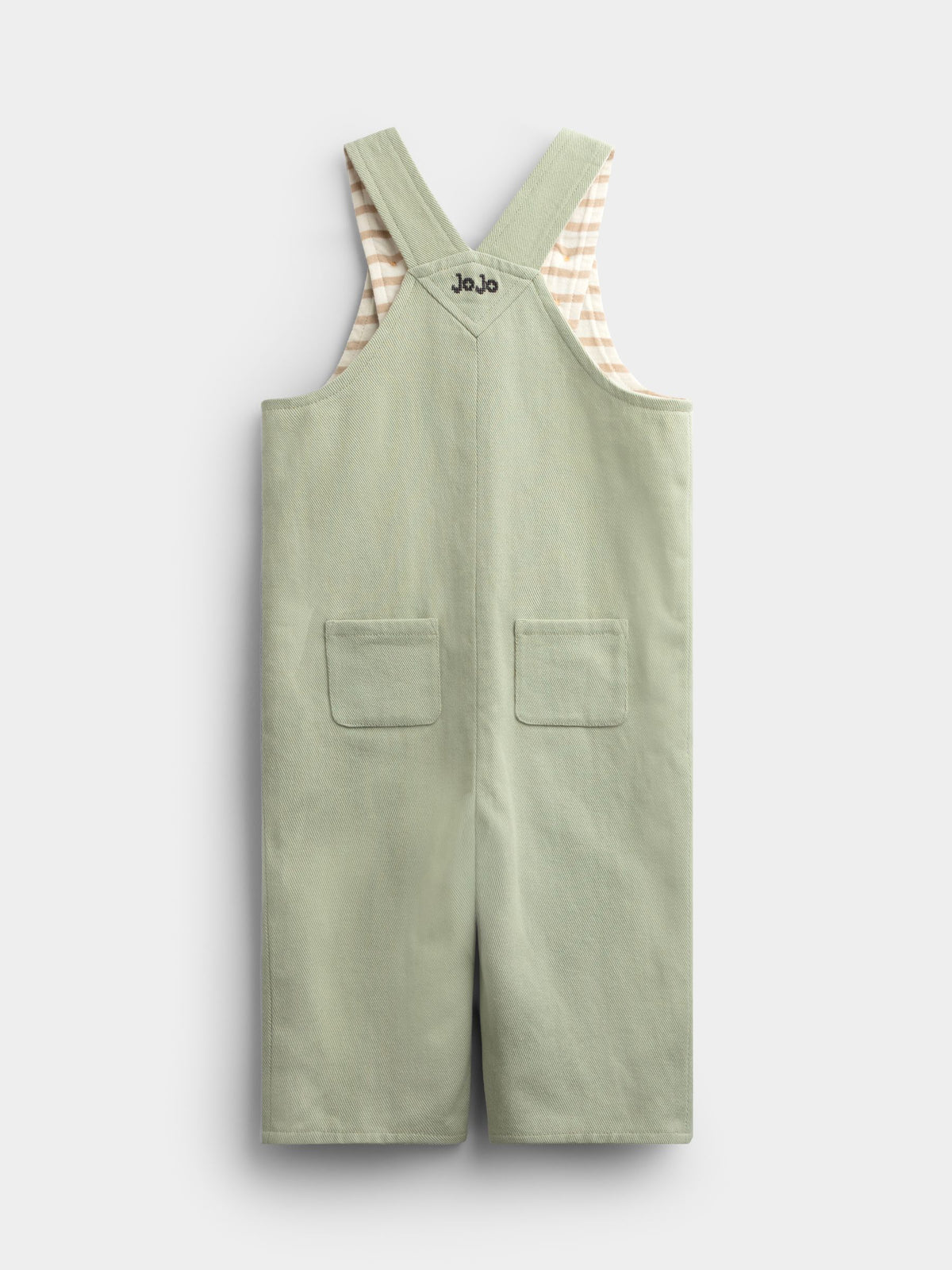 Dsiney Kidz - JoJo Maman Bébé Sage Green Cross Stitch Farm Dungaree Set image 5