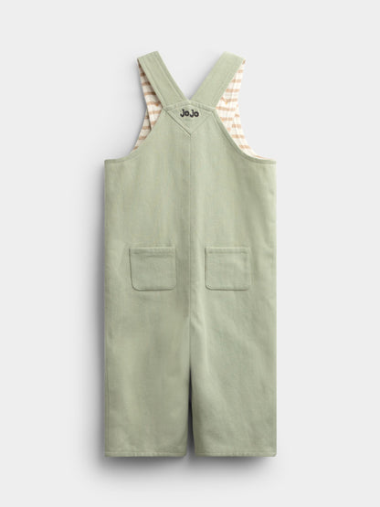 Dsiney Kidz - JoJo Maman Bébé Sage Green Cross Stitch Farm Dungaree Set image 5