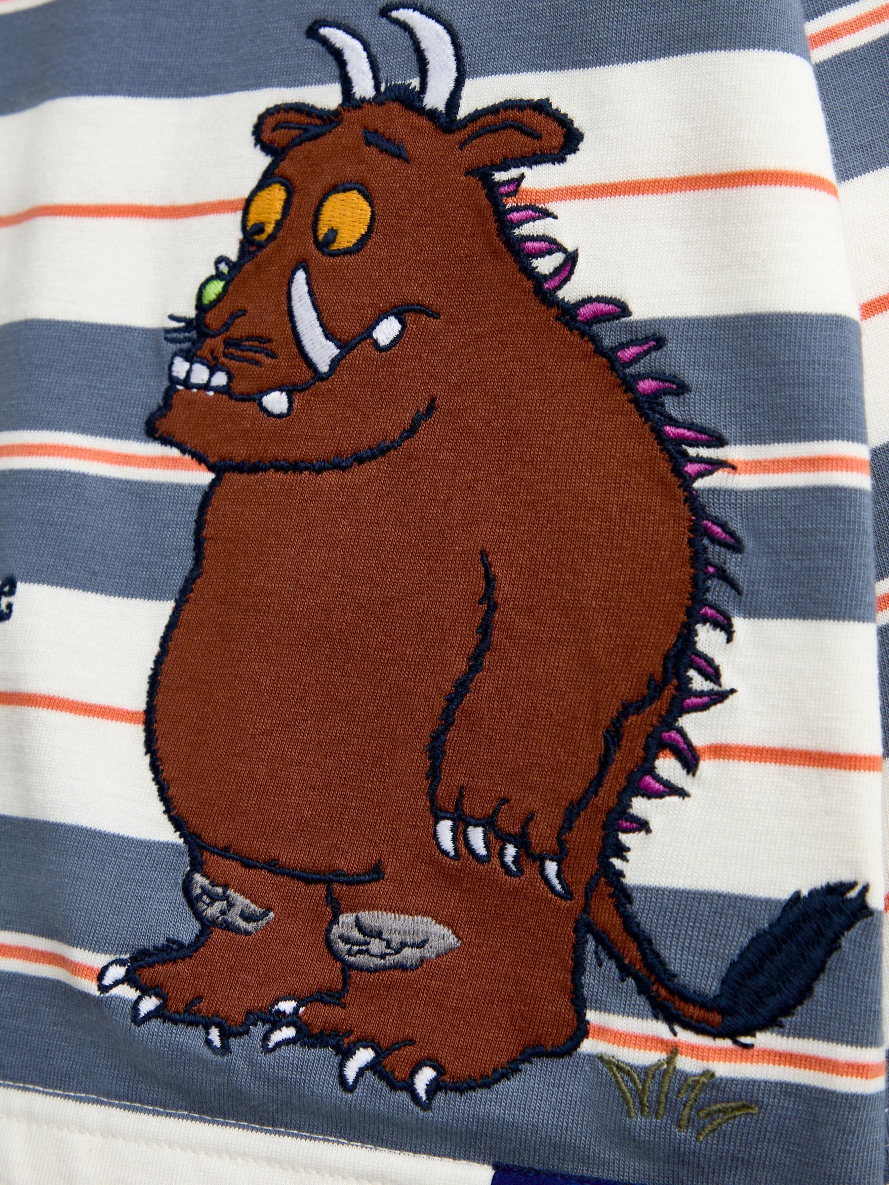 Dsiney Kidz - JoJo Maman Bébé Natural The Gruffalo Striped Top image 3