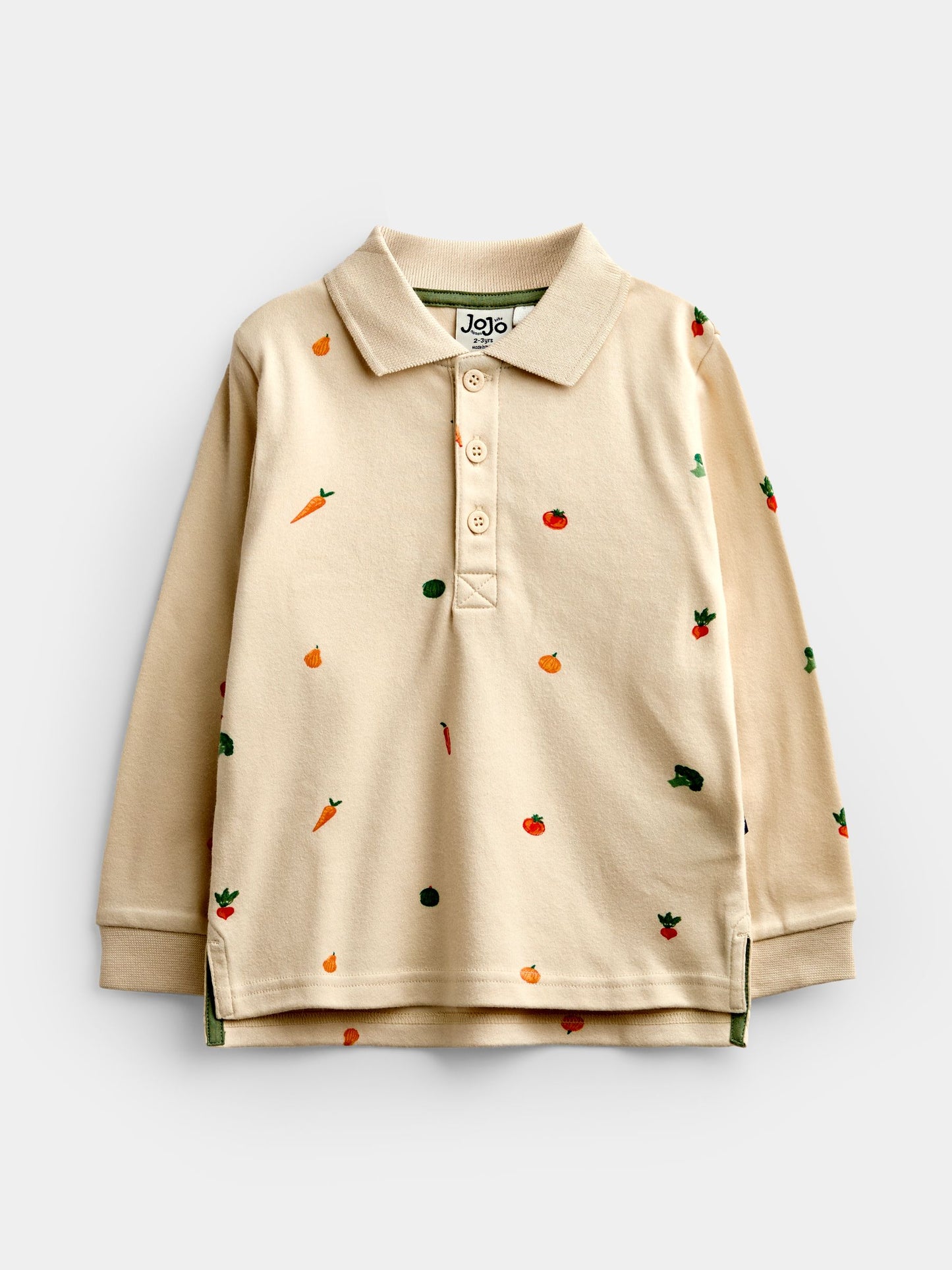 Dsiney Kidz - JoJo Maman Bébé Green & Natural Highland Cow 2-Pack Polo Shirts image 2