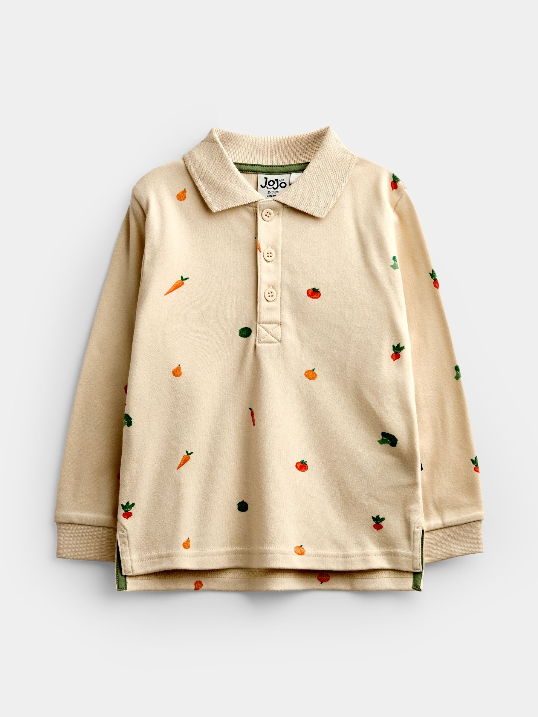 Dsiney Kidz - JoJo Maman Bébé Green & Natural Highland Cow 2-Pack Polo Shirts image 2