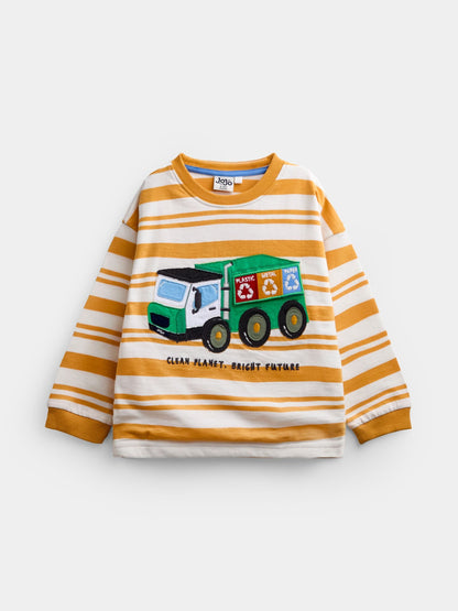 Dsiney Kidz - JoJo Maman Bébé Yellow Recycling Truck Interactive Appliqué Top image 2