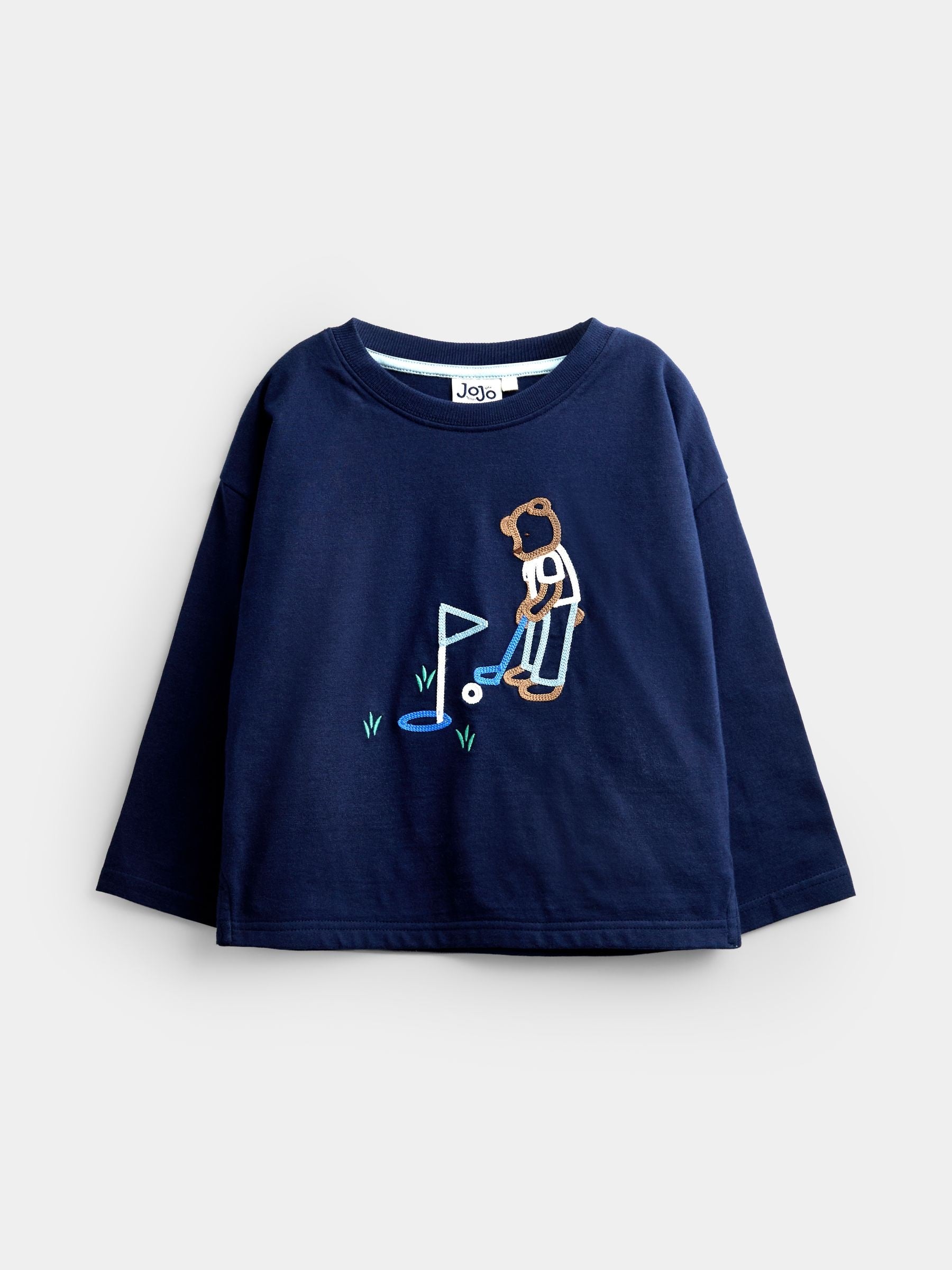 Dsiney Kidz - JoJo Maman Bébé Navy Blue Golf Embroidered Top image 1