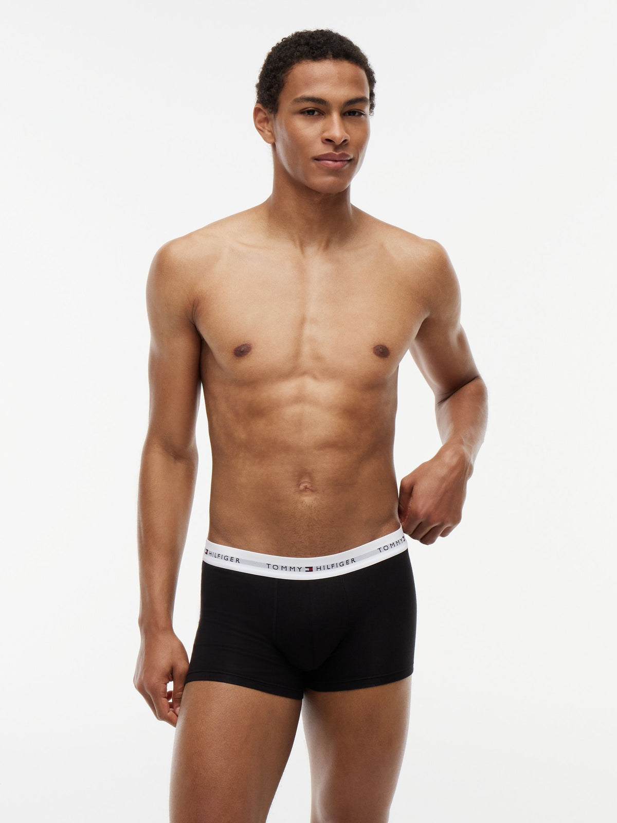 Dsiney Kidz - Tommy Hilfiger Black Cotton Stretch Boxer Trunks 3 Pack image 3