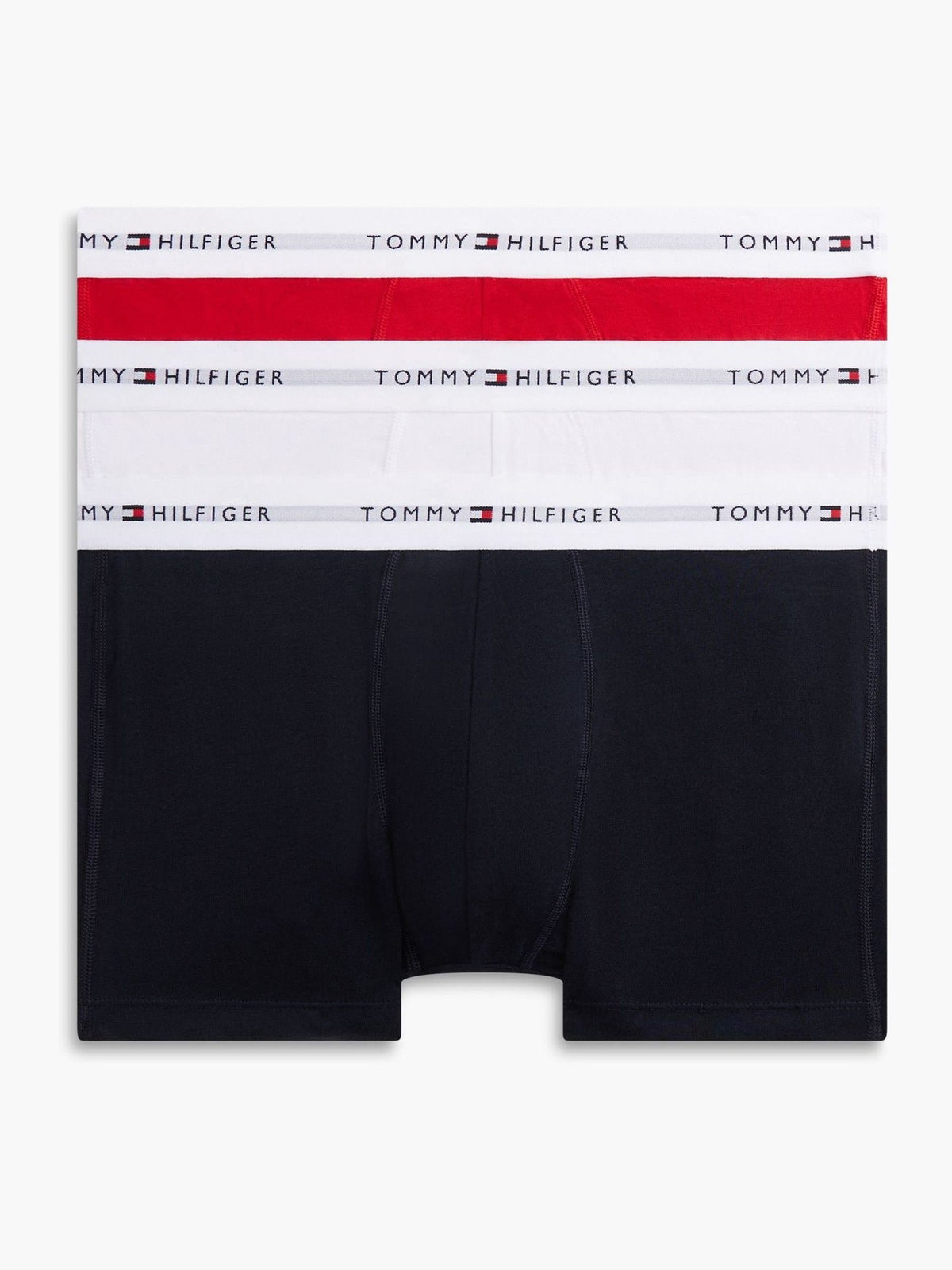 Dsiney Kidz - Tommy Hilfiger Red Cotton Stretch Boxer Trunks 3 Pack image 1