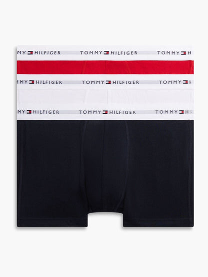 Dsiney Kidz - Tommy Hilfiger Red Cotton Stretch Boxer Trunks 3 Pack image 1