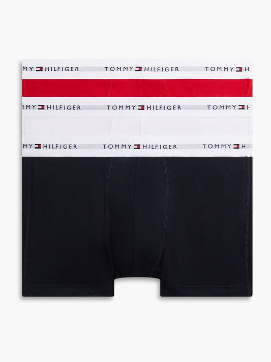 Dsiney Kidz - Tommy Hilfiger Red Cotton Stretch Boxer Trunks 3 Pack image 1