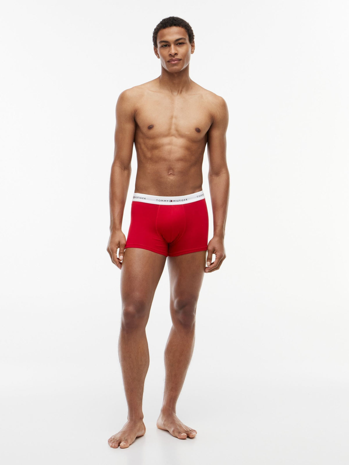 Dsiney Kidz - Tommy Hilfiger Red Cotton Stretch Boxer Trunks 3 Pack image 3