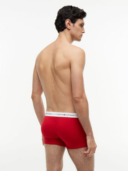 Dsiney Kidz - Tommy Hilfiger Red Cotton Stretch Boxer Trunks 3 Pack image 5